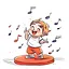 Music gum collector icon