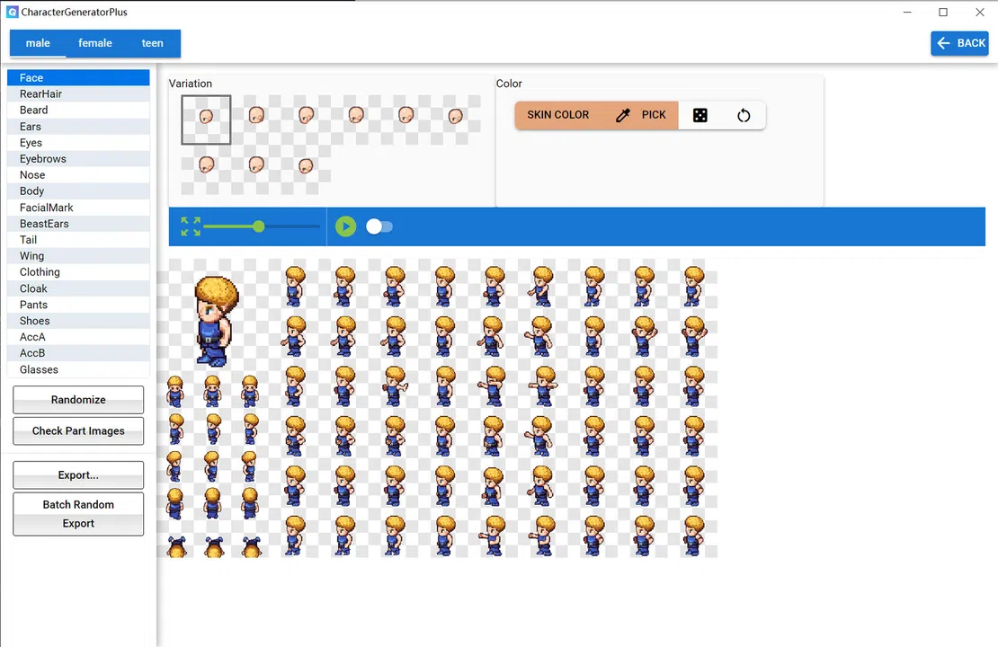 Character Generator Plus - LPC Character Resources Screenshot 2