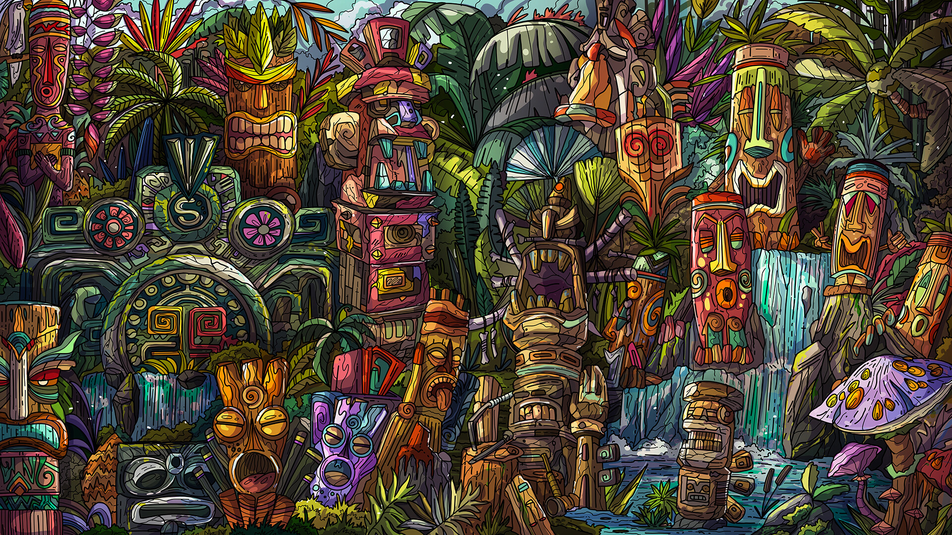 100 Tiki Cats Screenshot 0