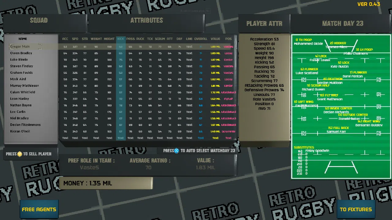 Retro Rugby Demo Screenshot 2