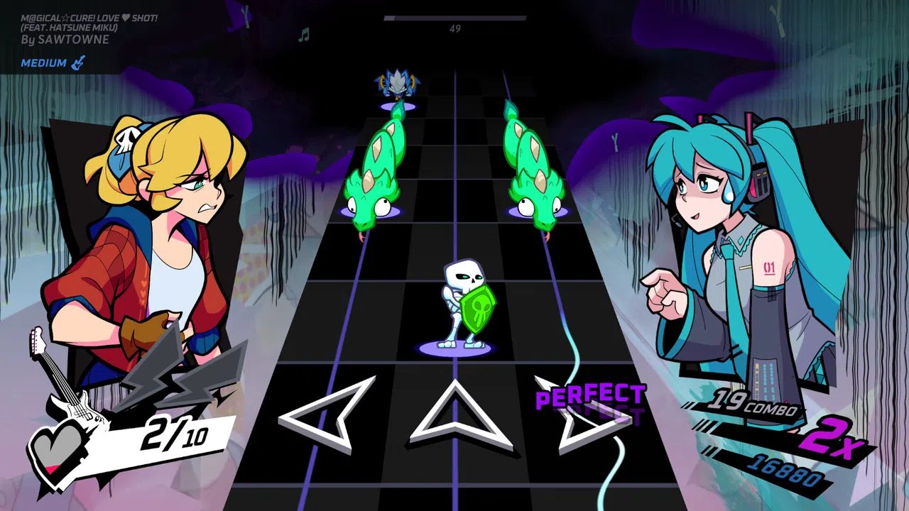 Rift of the NecroDancer: Hatsune Miku - "M@GICAL☆CURE! LOVE ♥ SHOT!" Screenshot 1