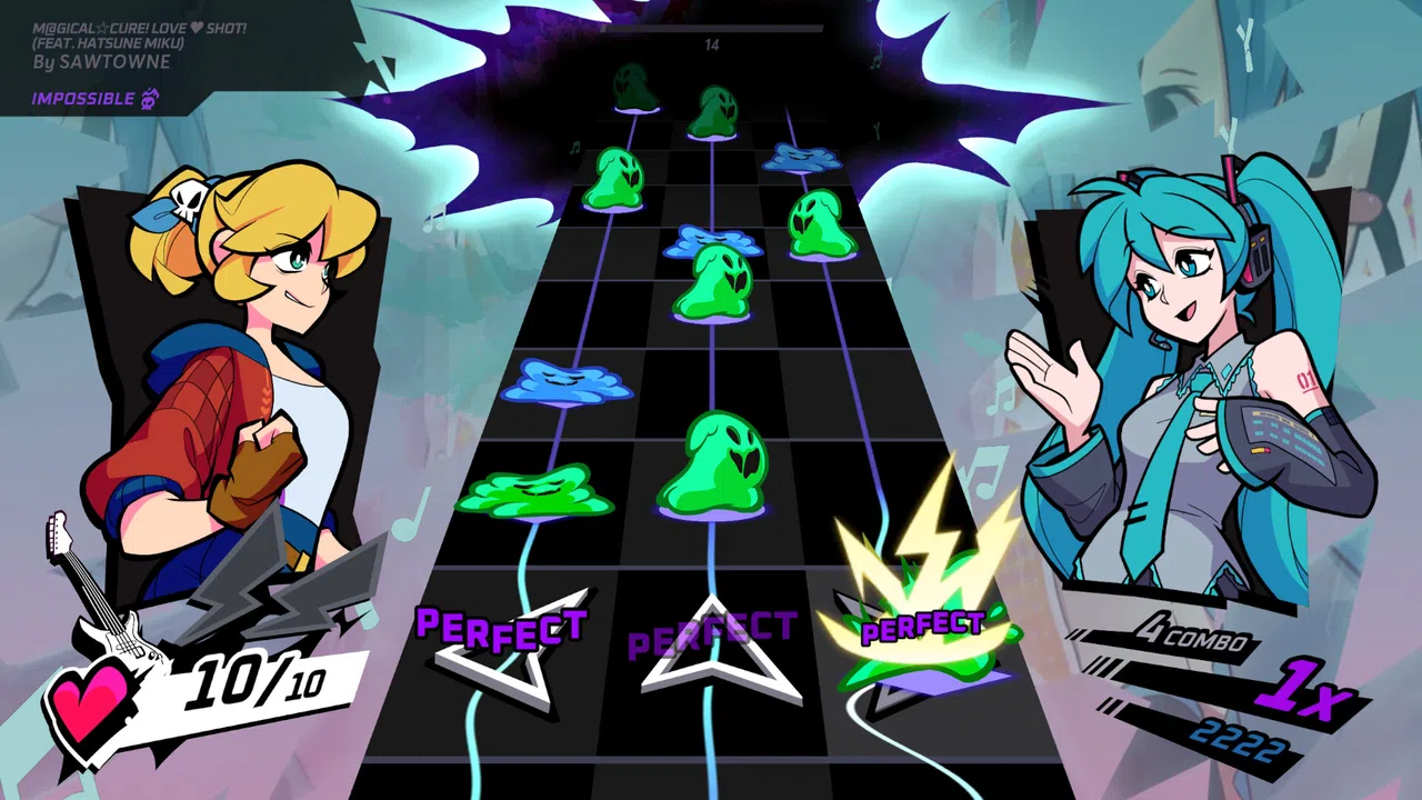 Rift of the NecroDancer: Hatsune Miku - "M@GICAL☆CURE! LOVE ♥ SHOT!" Screenshot 2