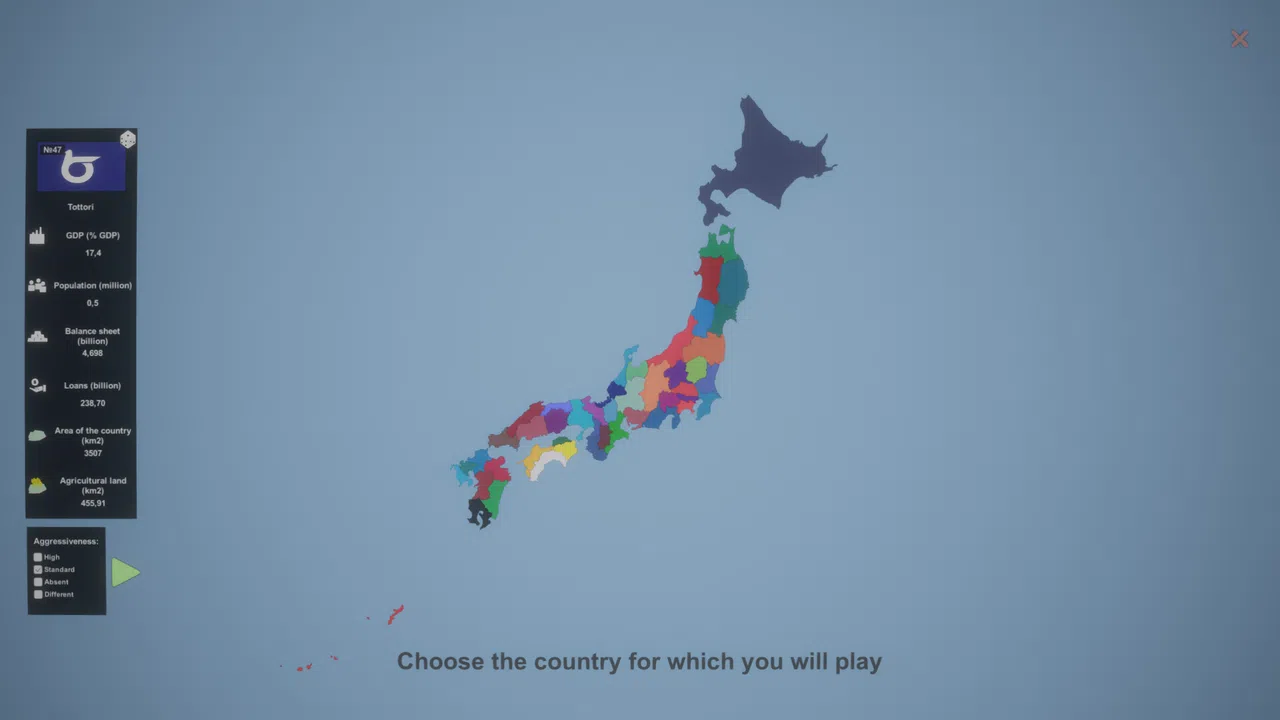 Simulator Countries - regions of Japan Screenshot 1