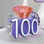 100 Diamond icon
