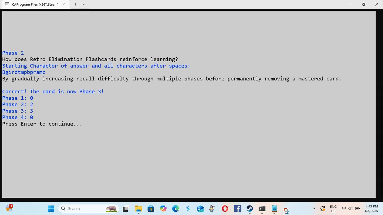 Retro Elimination Flashcards 2 Screenshot 5