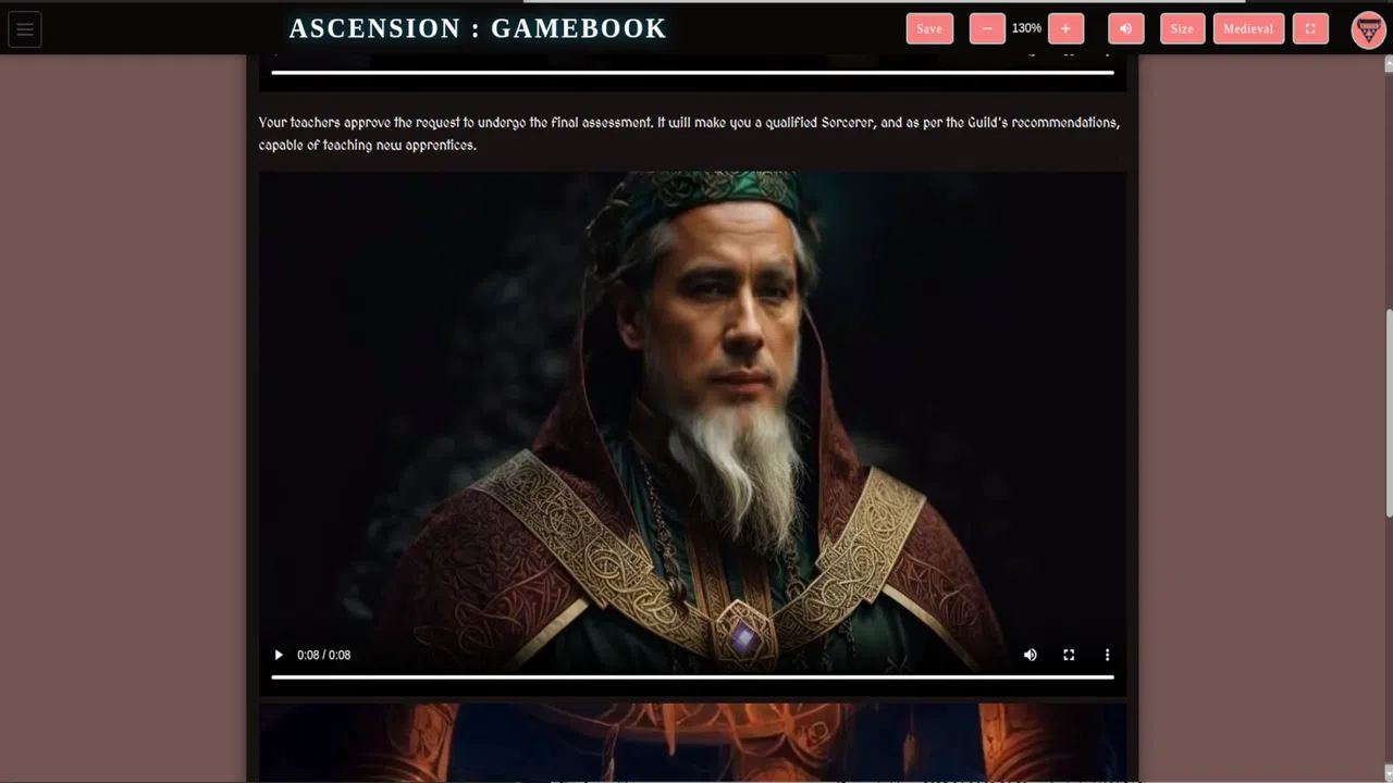 Ascension Gamebook Screenshot 1