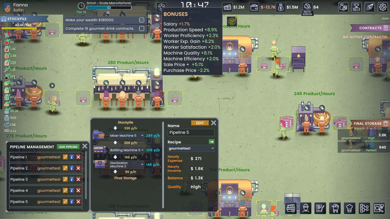 Fizz Flow: Factory Management Demo Screenshot 4