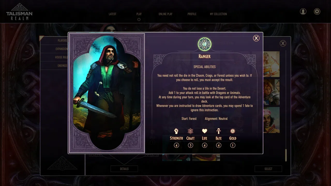 Talisman: Digital 5th Edition - The Ranger Character Screenshot 0