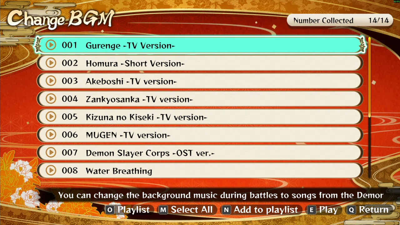 Demon Slayer -Kimetsu no Yaiba- The Hinokami Chronicles 2: Demon Slayer: Kimetsu no Yaiba Anime Songs & BGM Pack Screenshot 0