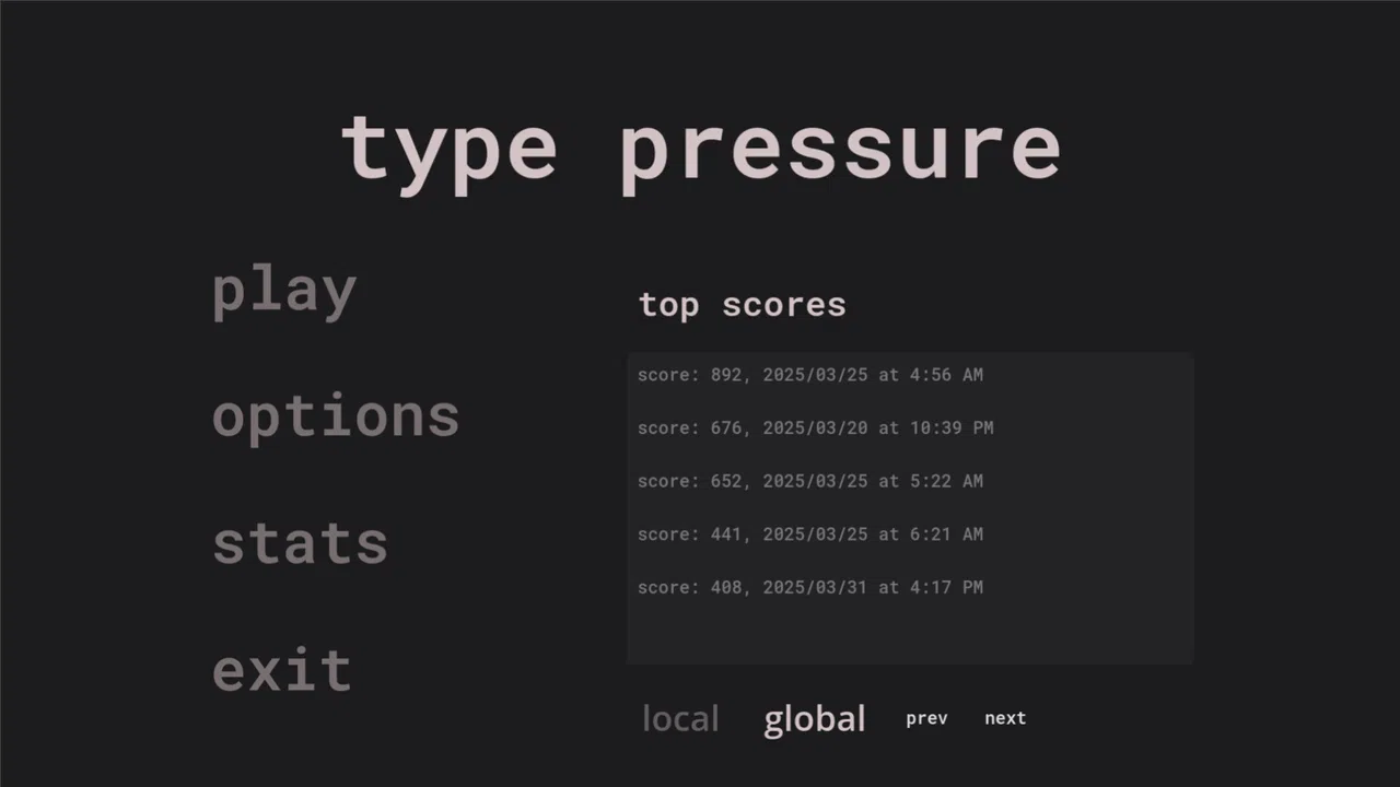 Type Pressure Screenshot 0