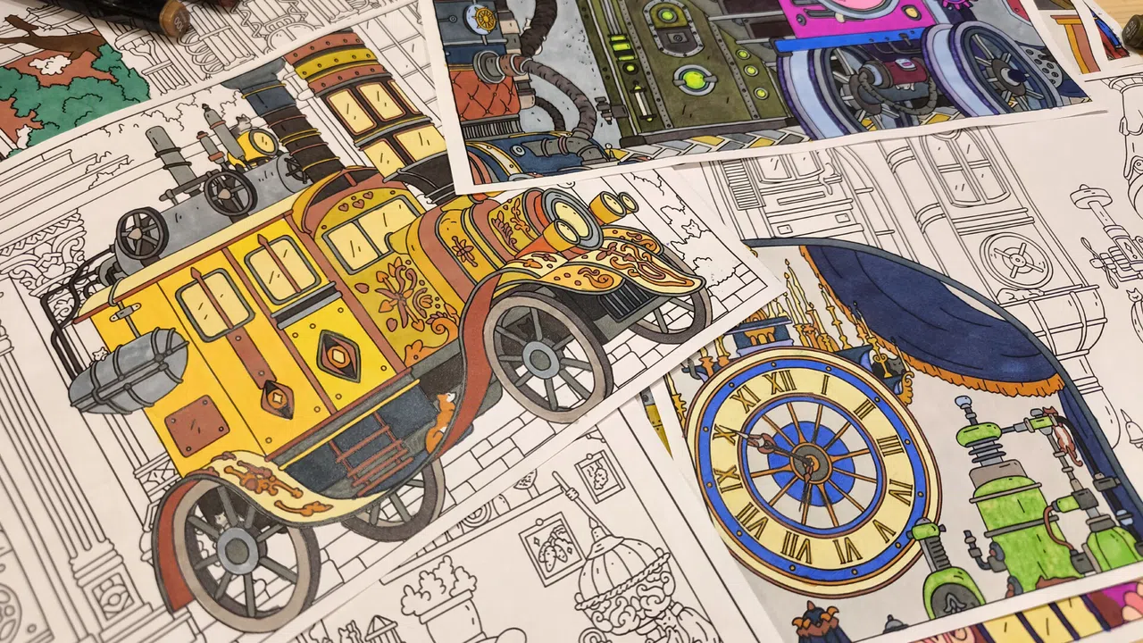 FIND KITTENS 3: Steampunk - Coloring Book Screenshot 2