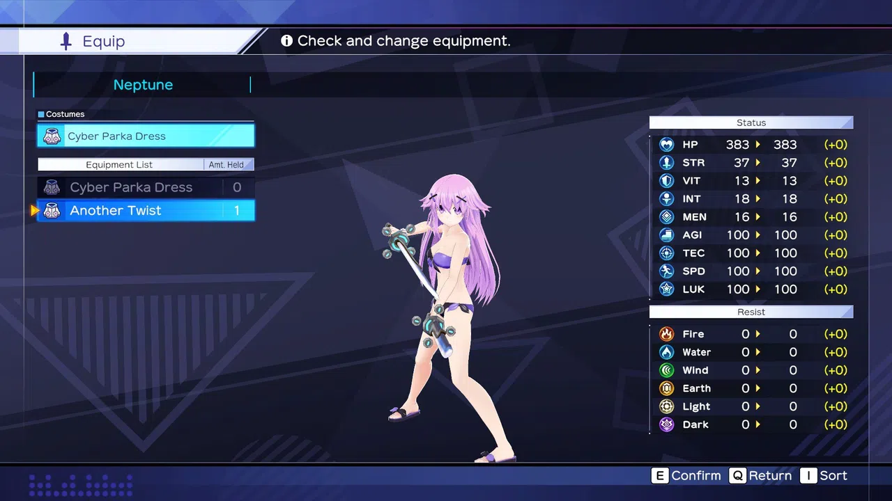 Neptunia Game Maker R:Evolution - Swimsuit Costume Set Screenshot 2
