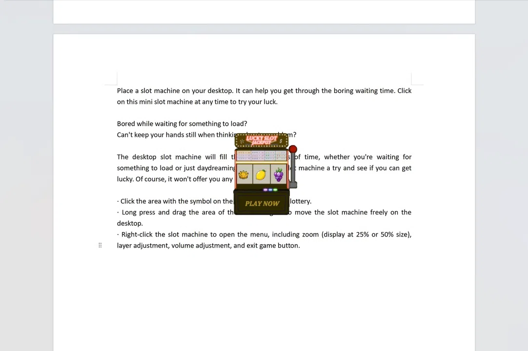 Desktop Slot Screenshot 0