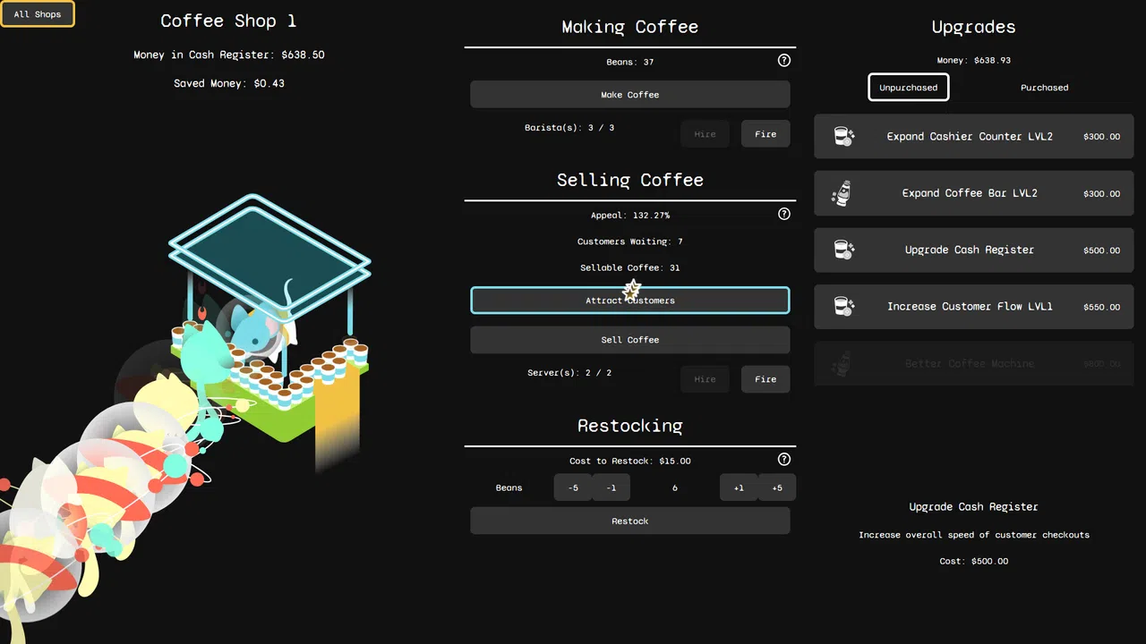 Galactic Coffee Shop Screenshot 2