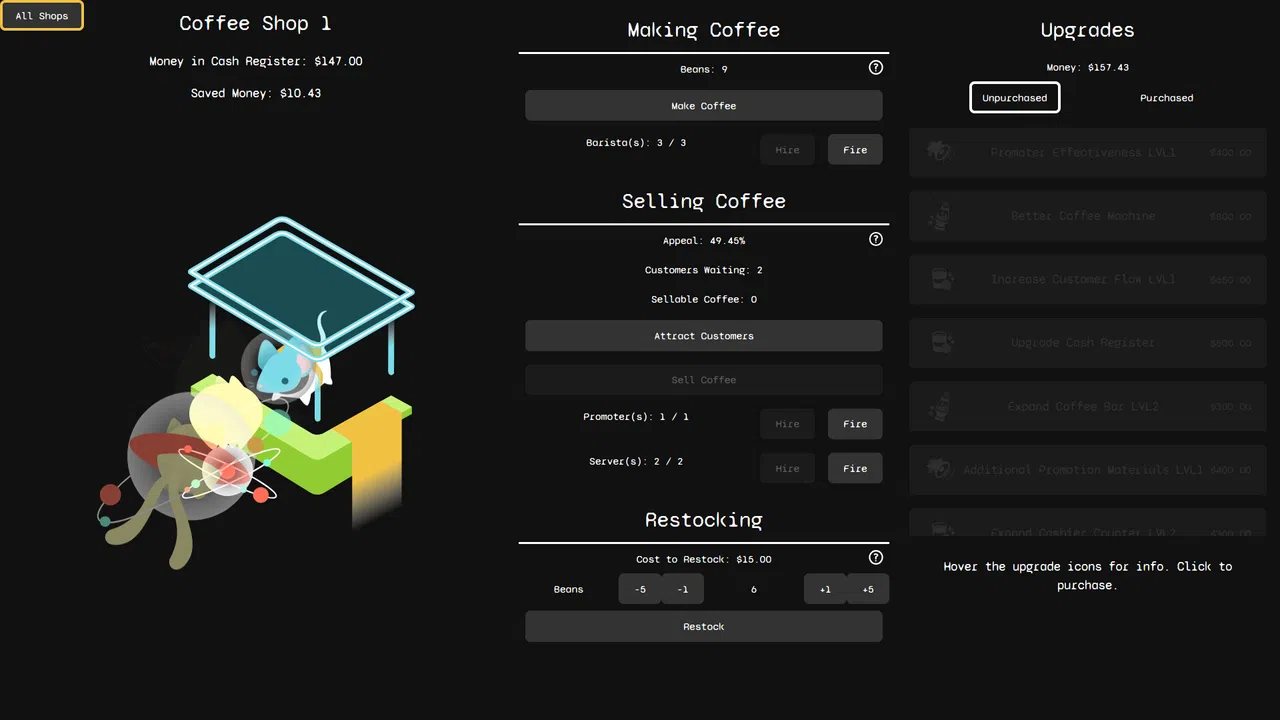 Galactic Coffee Shop Screenshot 3