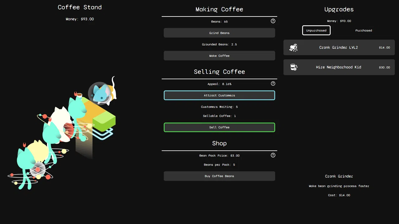 Galactic Coffee Shop Screenshot 1