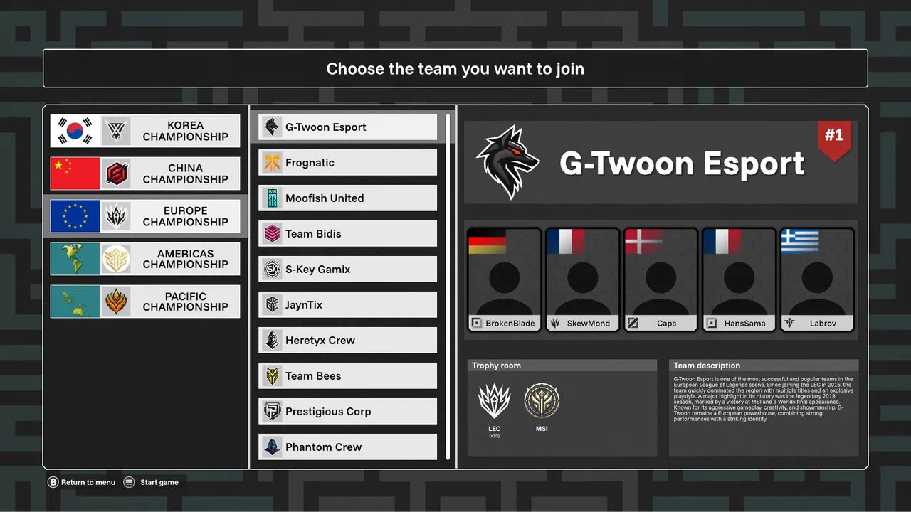 Legends Esport Manager Screenshot 0