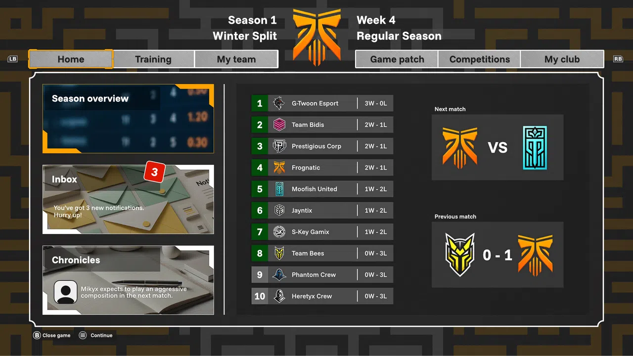 Legends Esport Manager Screenshot 2