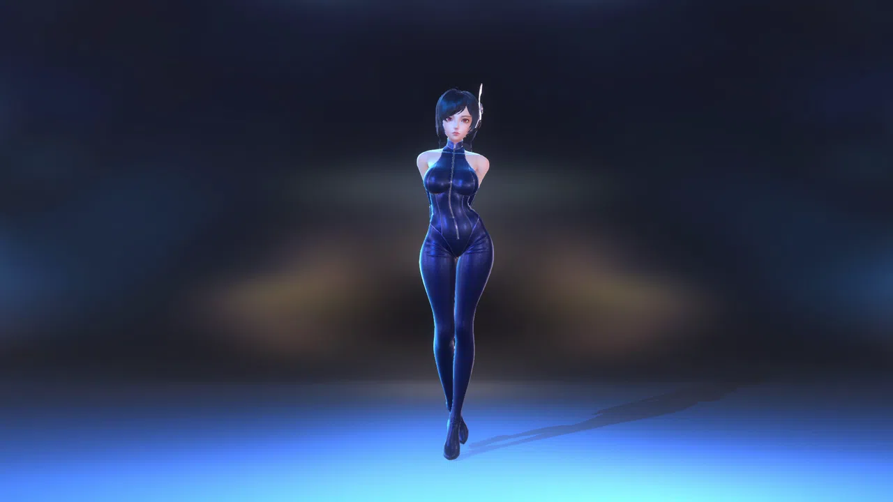 Angel Legion-DLC Tight Leather (Blue) Screenshot 2