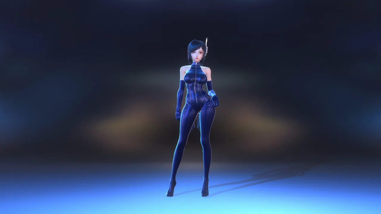 Angel Legion-DLC Tight Leather (Blue) Screenshot 1