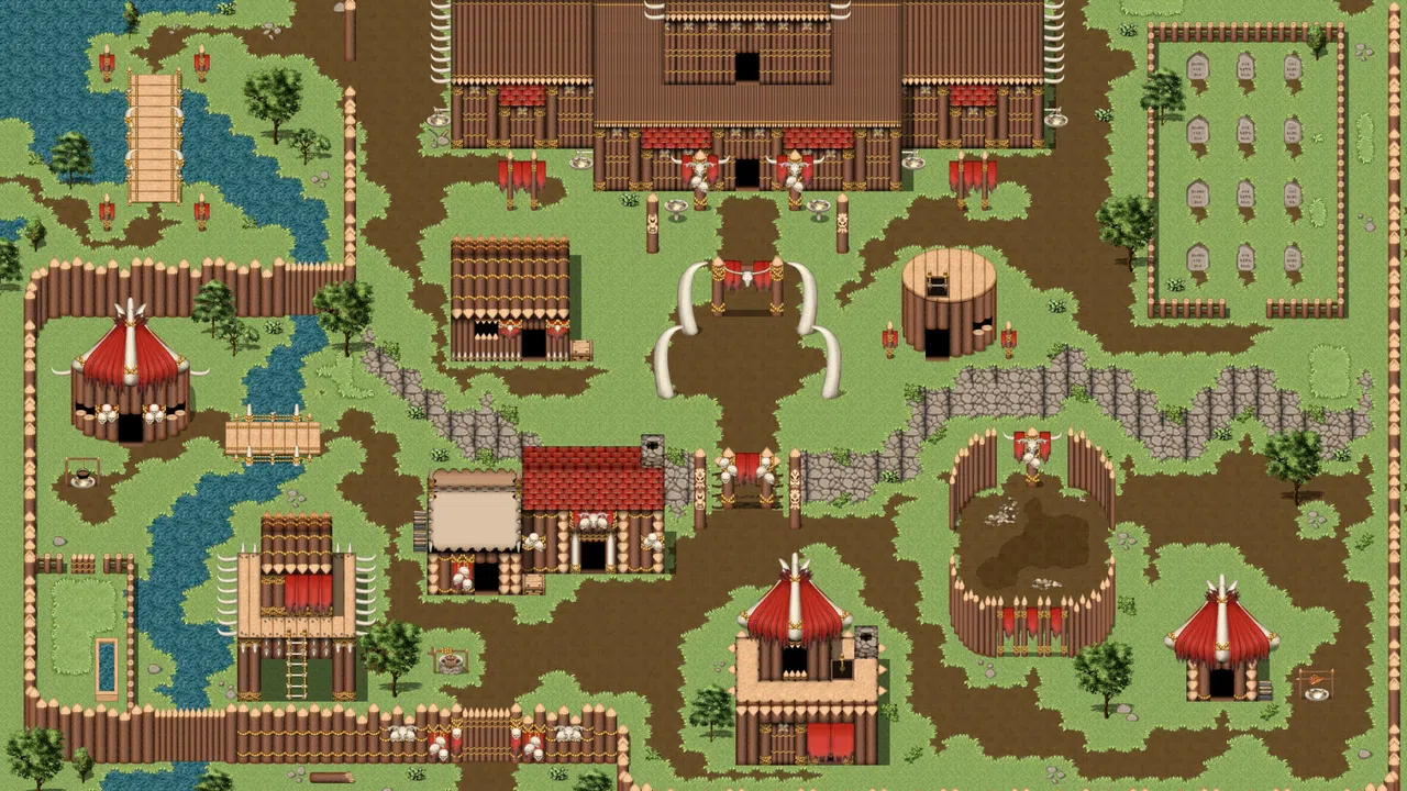 RPG Maker MV - KR Tribal Fort Tileset Screenshot 2
