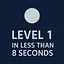 Finish Level 1 in less than 8 seconds icon