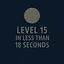 Finish Level 15 in less than 18 seconds icon