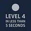 Finish Level 4 in less than 5 seconds icon