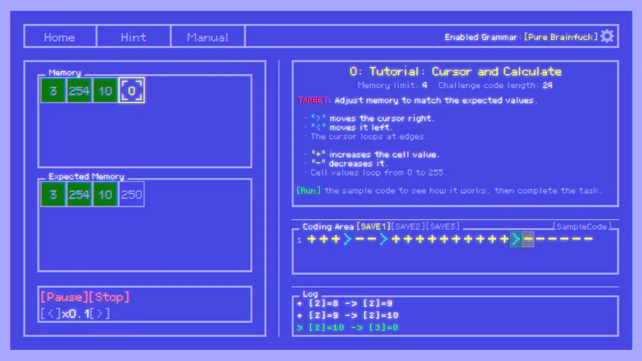 Brainfuck Challenge Screenshot 1