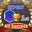 Achieve 1st place in all rounds of the Expert Rank icon