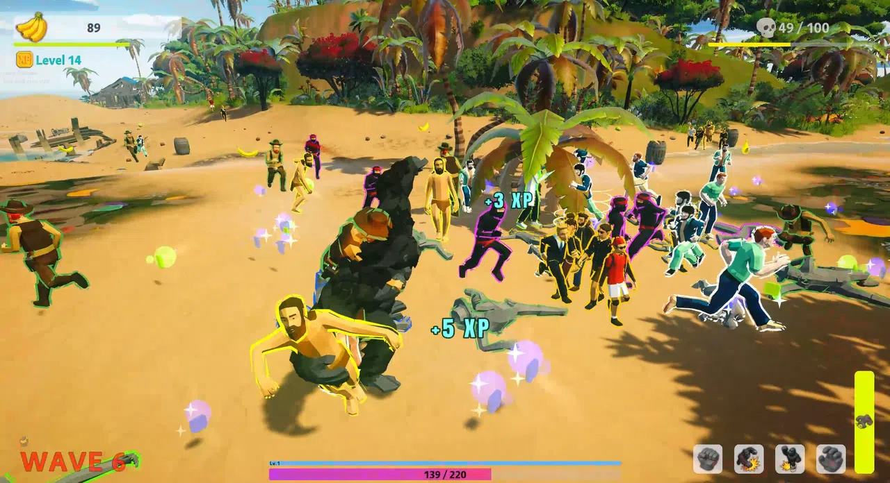 The Showdown: Gorilla vs 100 Screenshot 1