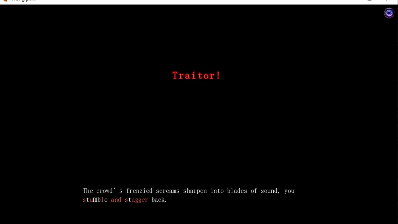 Wrong path Screenshot 2