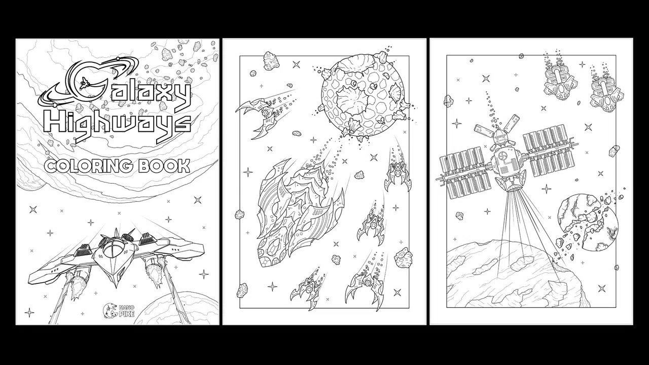 Galaxy Highways - Digital Artbook and Coloring book Screenshot 1