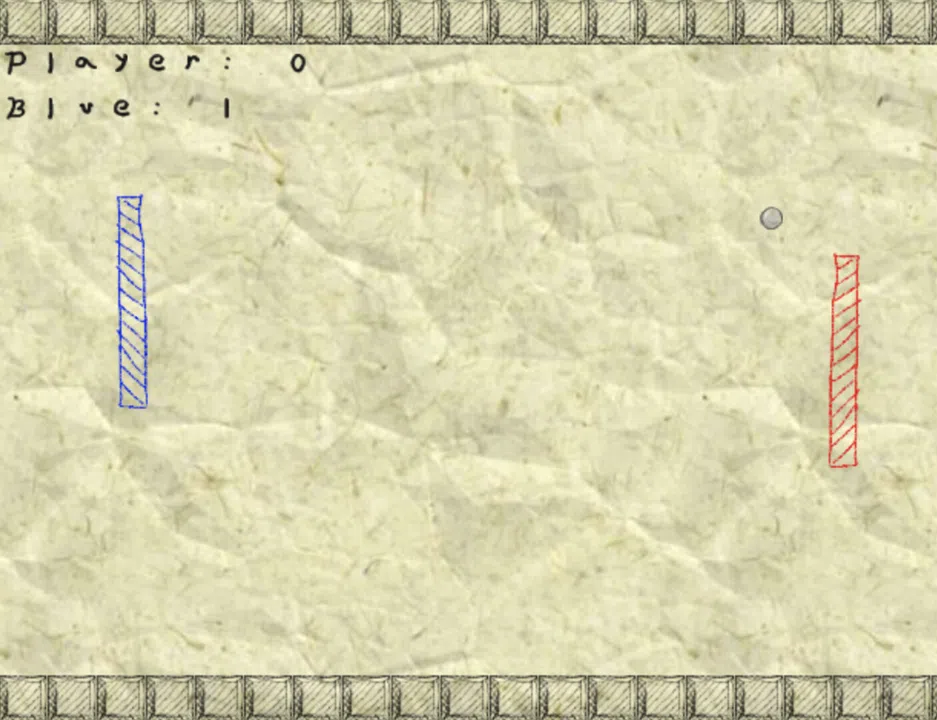 The Paper Arcade: Pong Screenshot 1