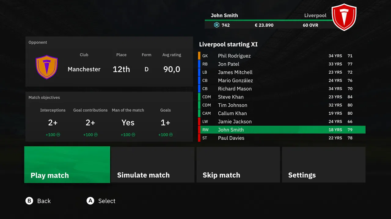 Club Legend Screenshot 2