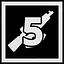 Unlock 5 weapons icon