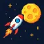 Fly me to the moon icon