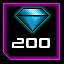 You have collected 200 gems! icon
