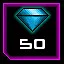 You have collected 50 gems! icon