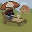 Luxurious vacation icon