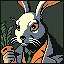 Rabbit and carrot icon