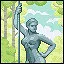 Girl with an oar icon