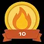 10 correct answers in a row! icon