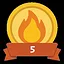 5 correct answers in a row! icon
