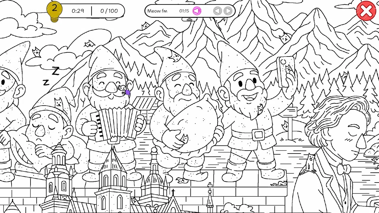 100 Cats Lost In Poland Find & Color Screenshot 0