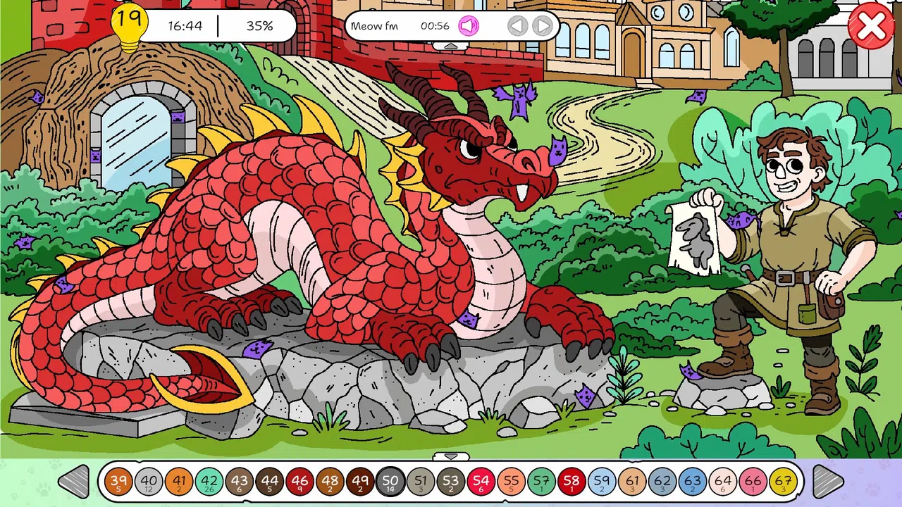 100 Cats Lost In Poland Find & Color Screenshot 4