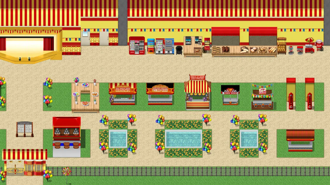 RPG Maker MZ - KR Amusement Park Tileset Screenshot 1