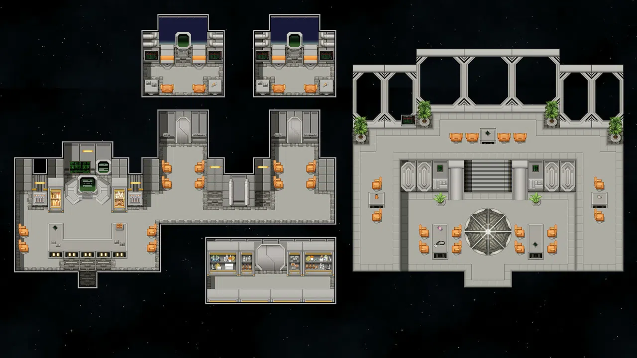 RPG Maker MZ - KR Retro Starship Tileset Screenshot 0