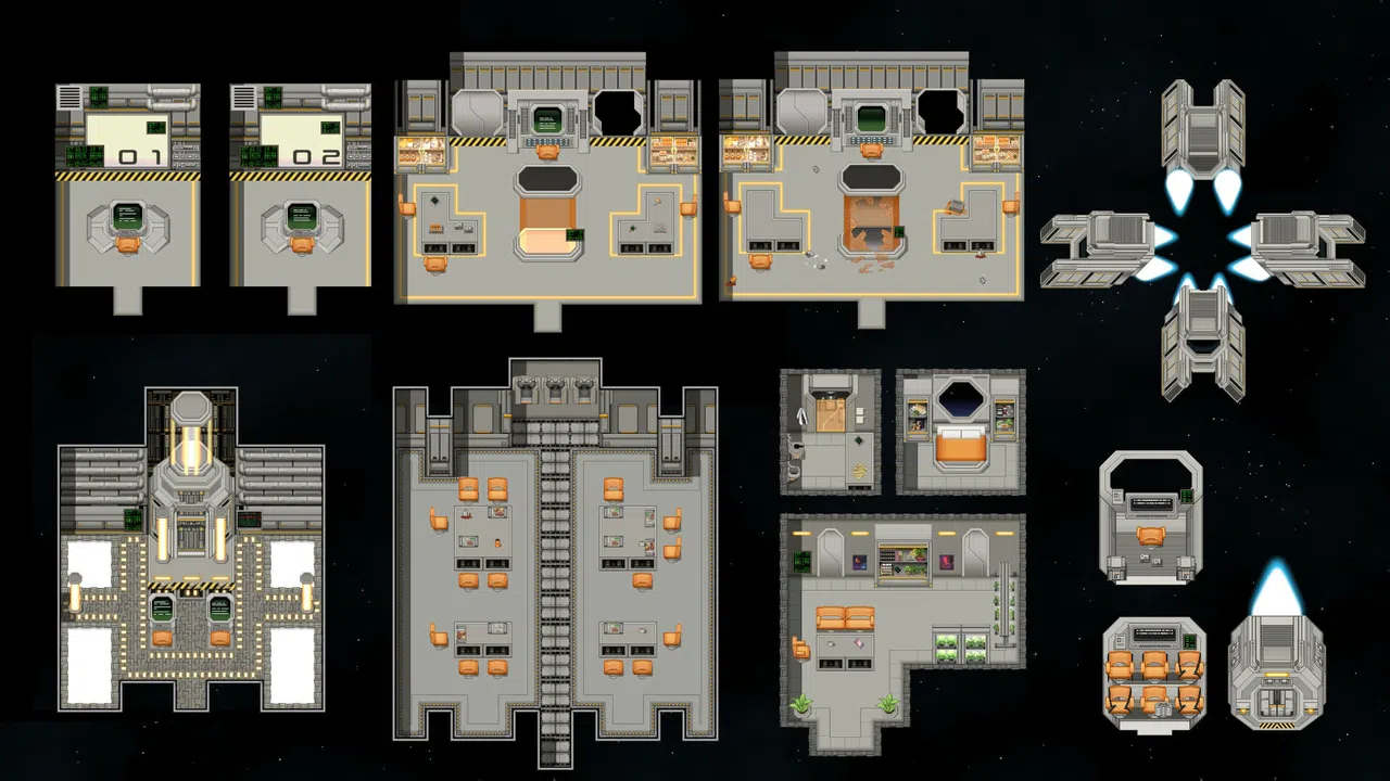 RPG Maker MZ - KR Retro Starship Tileset Screenshot 2