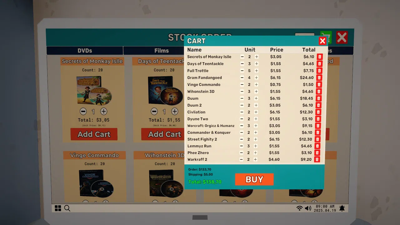 DVD Store Simulator Demo Screenshot 6